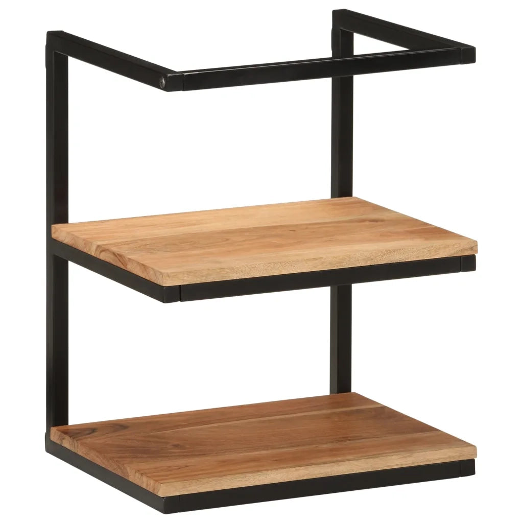 Mensola da Parete 40x30x50 cm Legno Massello di Acacia e Ferrocod mxl 113639