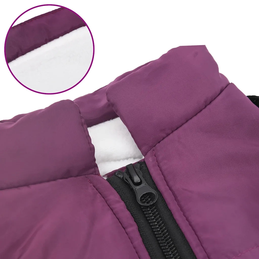 Cappotto Cani Imbracatura Impermeabile Riflettente Viola L28 CFW3942273
