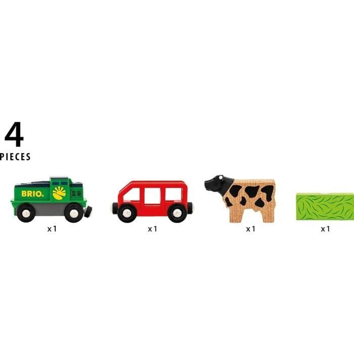 Brio Trenino agricolo a batteria - circuito in legno