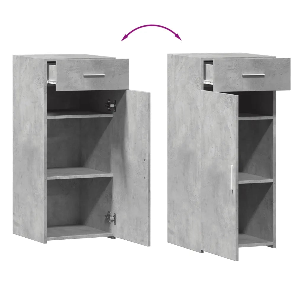 Credenza Grigio Cemento 40x42,5x93 cm in Legno Multistrato 846281