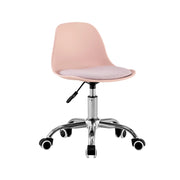 Sedia da ufficio per bambini regolabile con ruote regolabile, rosa