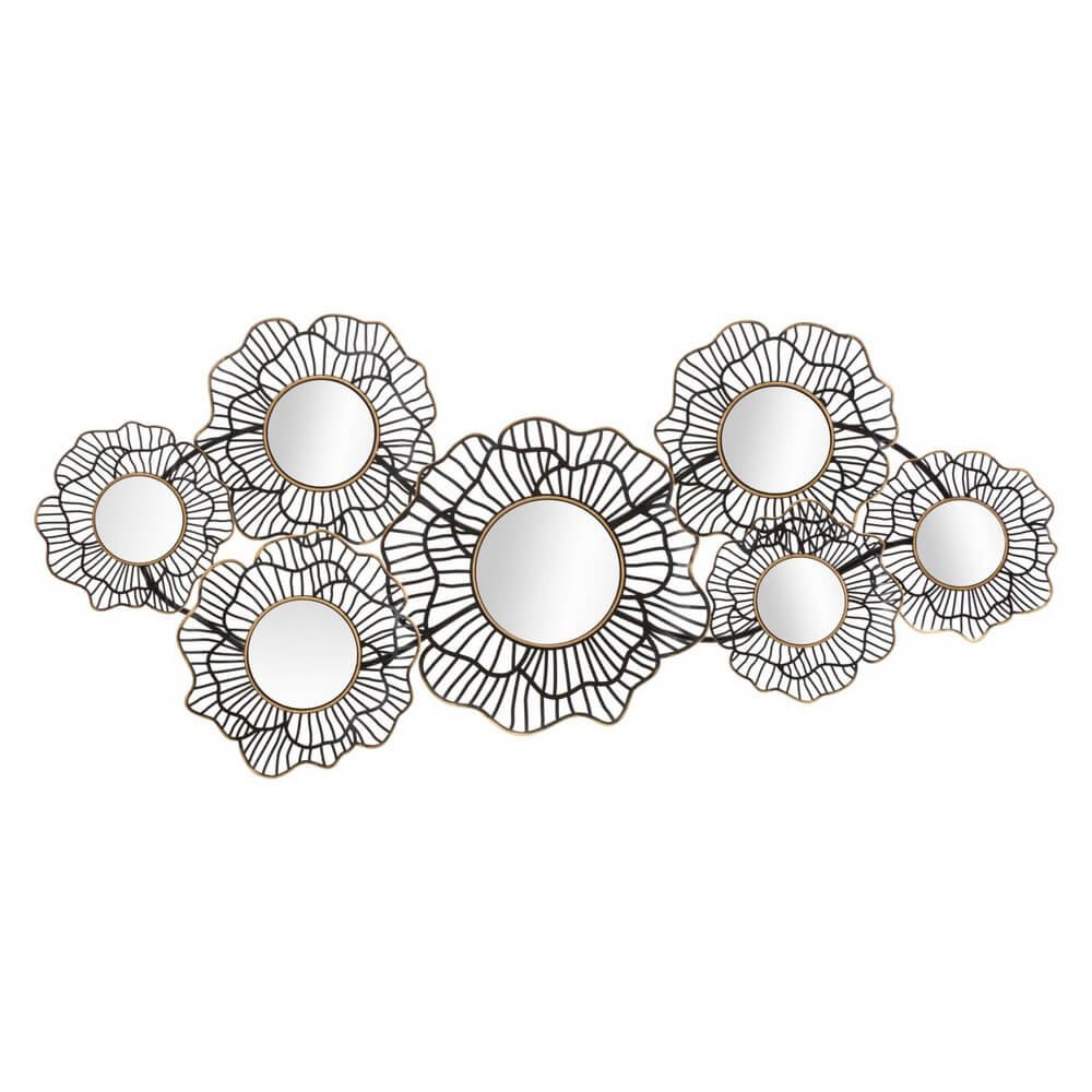 Decorazione Parete Ferro Specchiata cm 121X56 - OSAKA