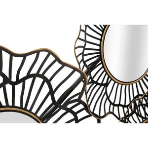 Decorazione Parete Ferro Specchiata cm 121X56 - OSAKA