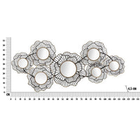 Decorazione Parete Ferro Specchiata cm 121X56 - OSAKA