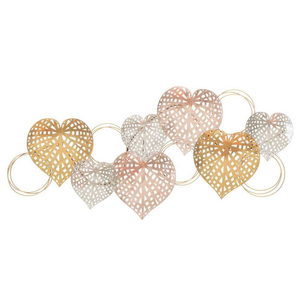 Decorazione Parete Ferro Cuori cm 91X39,5 - HEARTS