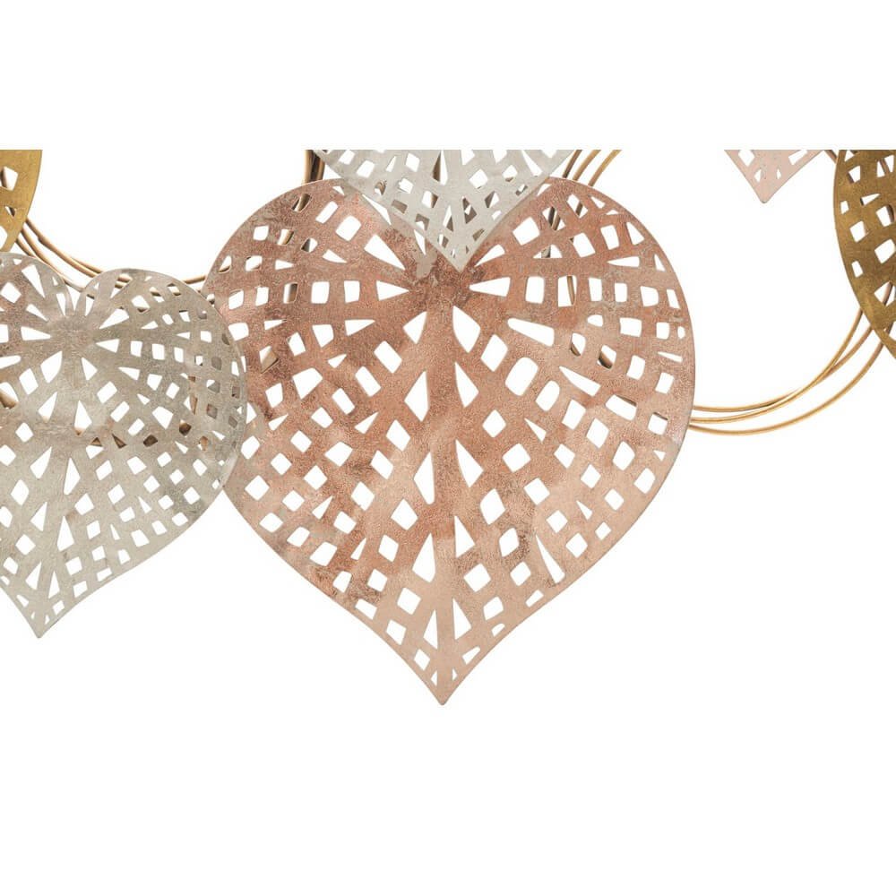 Decorazione Parete Ferro Cuori cm 91X39,5 - HEARTS