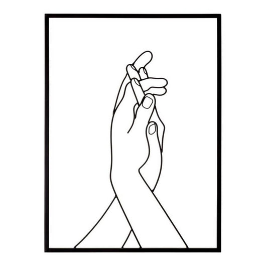 Decorazione Parete Ferro Mani Semplici cm 40X55 - SIMPLY HANDS