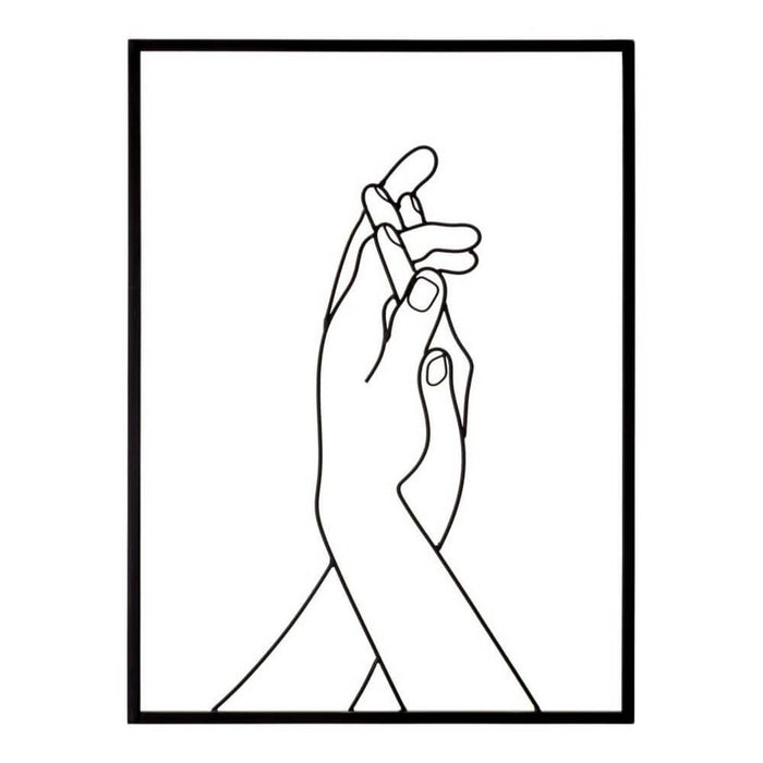 Decorazione Parete Ferro Mani Semplici cm 40X55 - SIMPLY HANDS