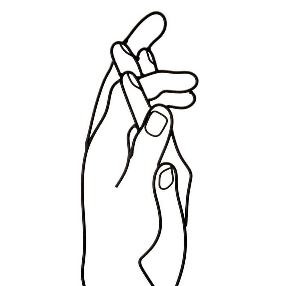 Decorazione Parete Ferro Mani Semplici cm 40X55 - SIMPLY HANDS