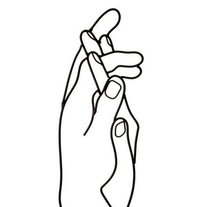 Decorazione Parete Ferro Mani Semplici cm 40X55 - SIMPLY HANDS