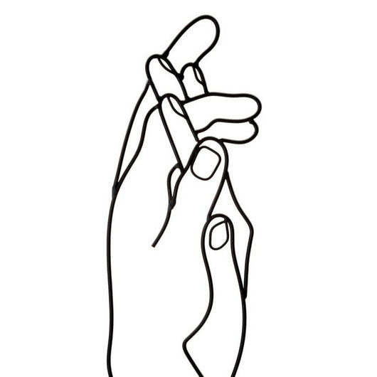 Decorazione Parete Ferro Mani Semplici cm 40X55 - SIMPLY HANDS