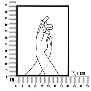 Decorazione Parete Ferro Mani Semplici cm 40X55 - SIMPLY HANDS