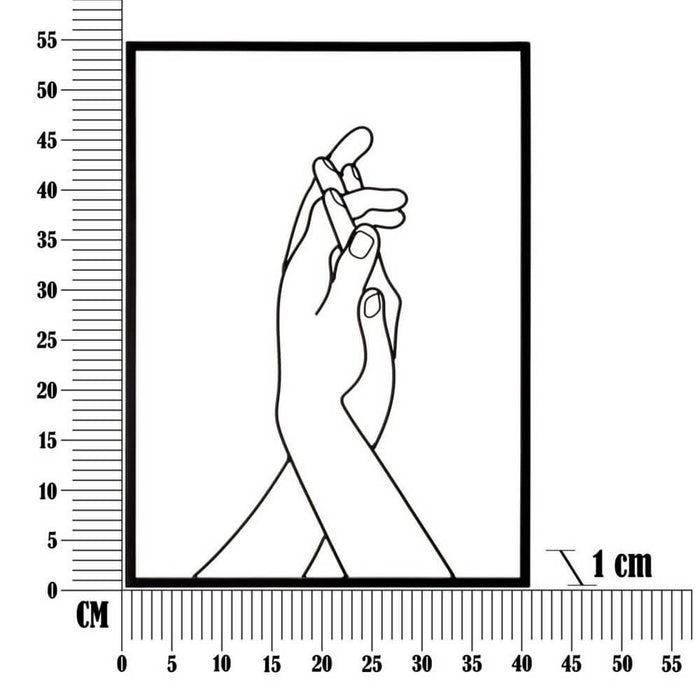 Decorazione Parete Ferro Mani Semplici cm 40X55 - SIMPLY HANDS