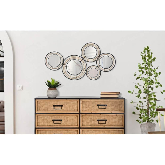 Decorazione Parete Ferro con Specchi cm 111X59 - OPORTO