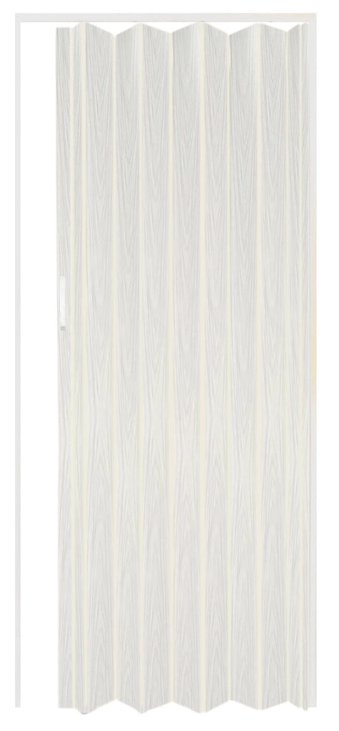 Porta a Soffietto da Interno 214x82 cm in PVC Chiusura Magnetica Bianco Venato