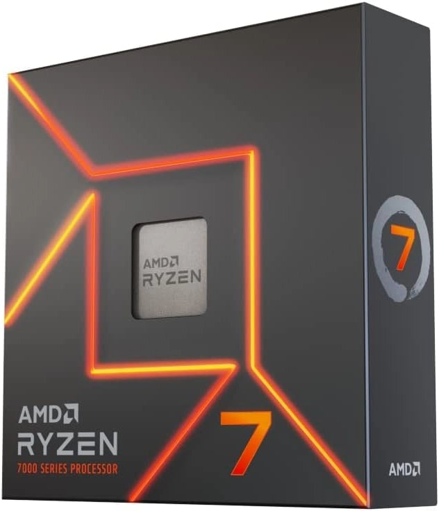 Processore AMD Ryzen 7 7700X (scheda grafica integrata Radeon, 8 cores/16 threads, 105W DTP, AM5 Socket, 40MB cache, Boost di Frequenza fino a 5.4 GHz max, senza ventole)