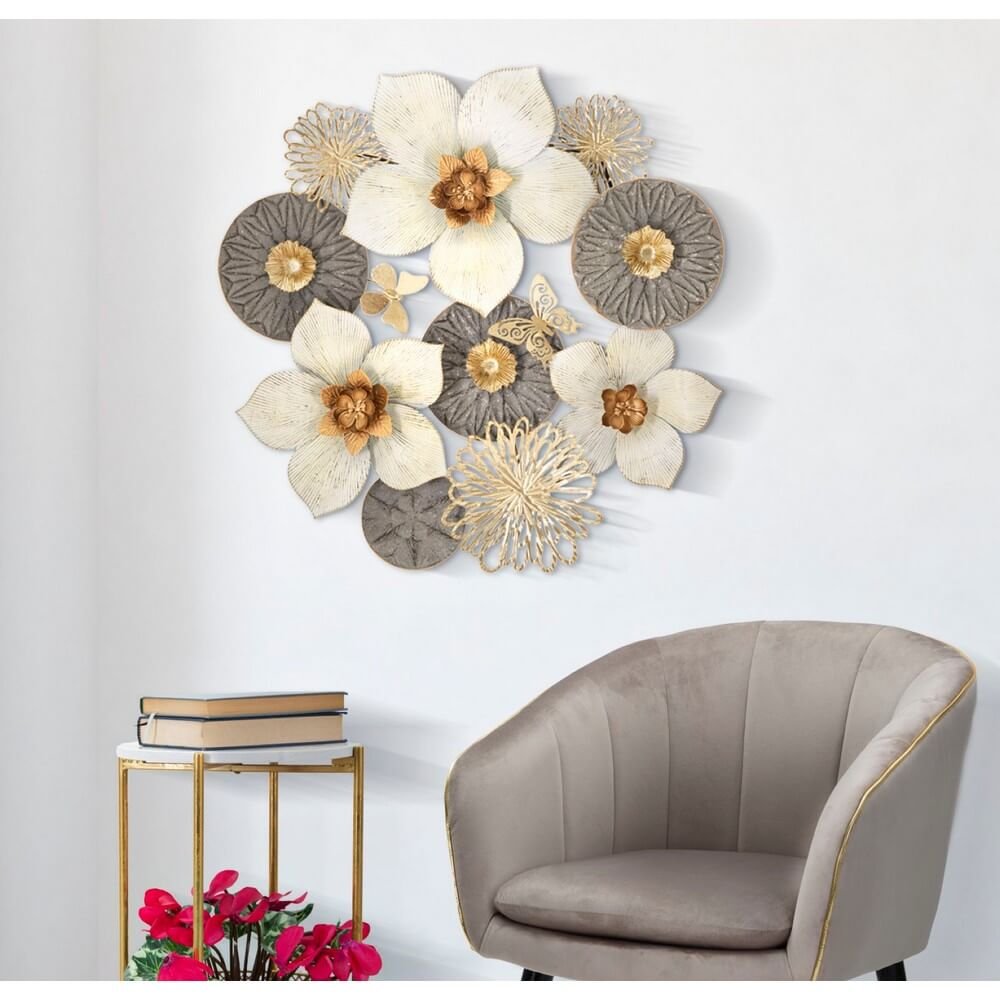 Decorazione Parete Ferro Moderno cm 72,4X7X74 - RIDY