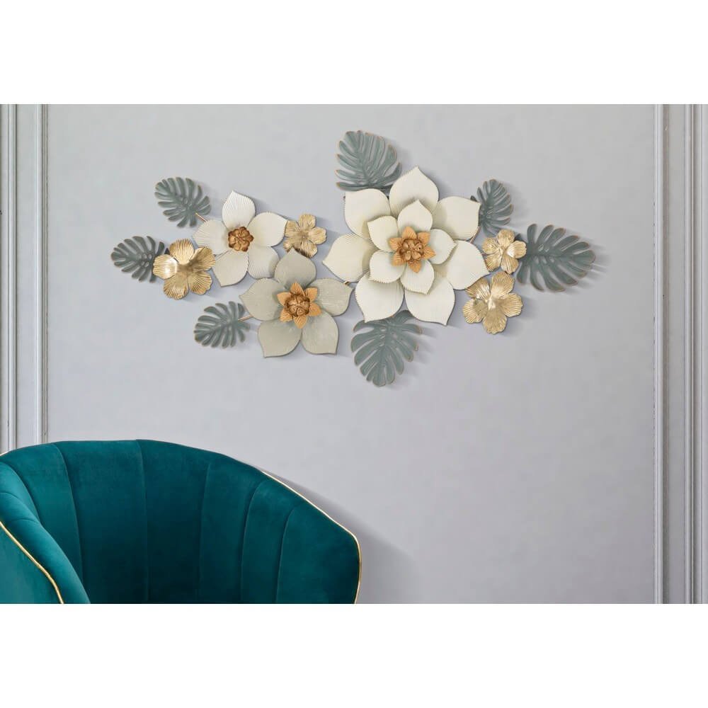 Decorazione Parete Ferro Moderno cm 134,6X7,6X69,9 - MOTY