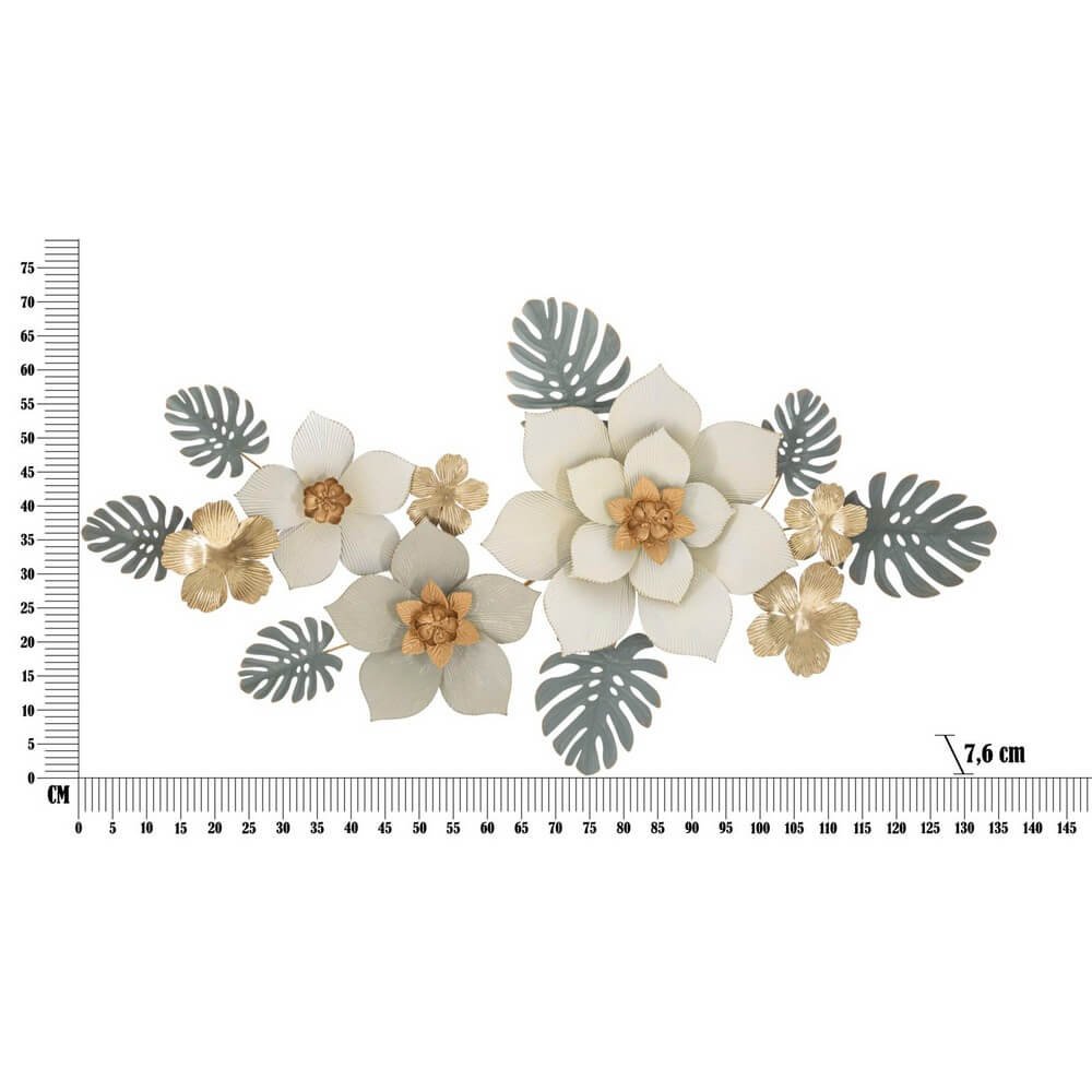 Decorazione Parete Ferro Moderno cm 134,6X7,6X69,9 - MOTY