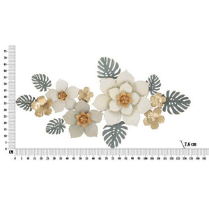 Decorazione Parete Ferro Moderno cm 134,6X7,6X69,9 - MOTY