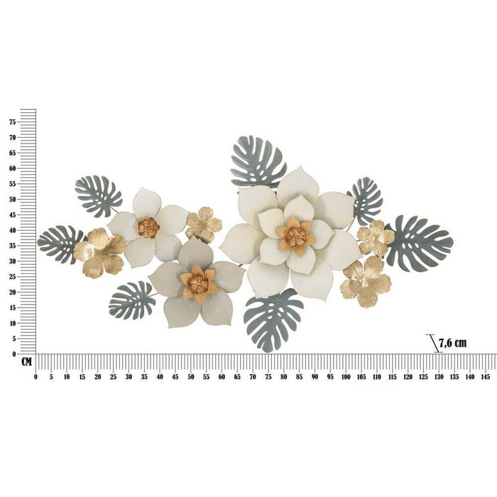 Decorazione Parete Ferro Moderno cm 134,6X7,6X69,9 - MOTY