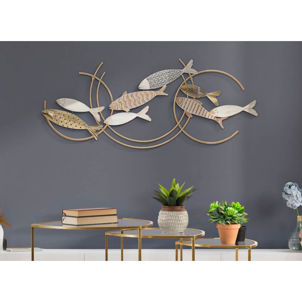 Decorazione Parete Ferro Boho cm 167,6X8,9X80,6 - FISHY MOVE
