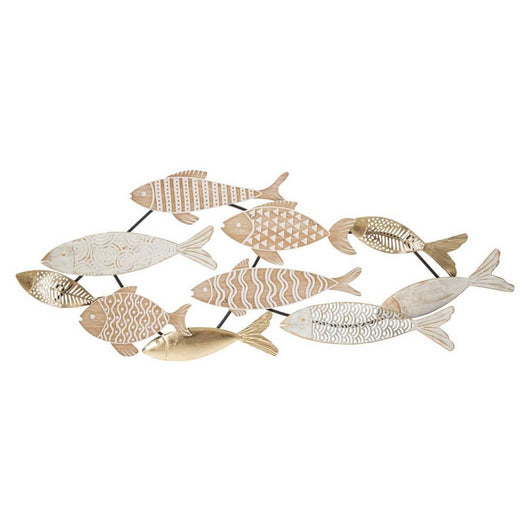 Decorazione Parete Ferro Regata Scura cm 132X3,8X76,8 - FISHY