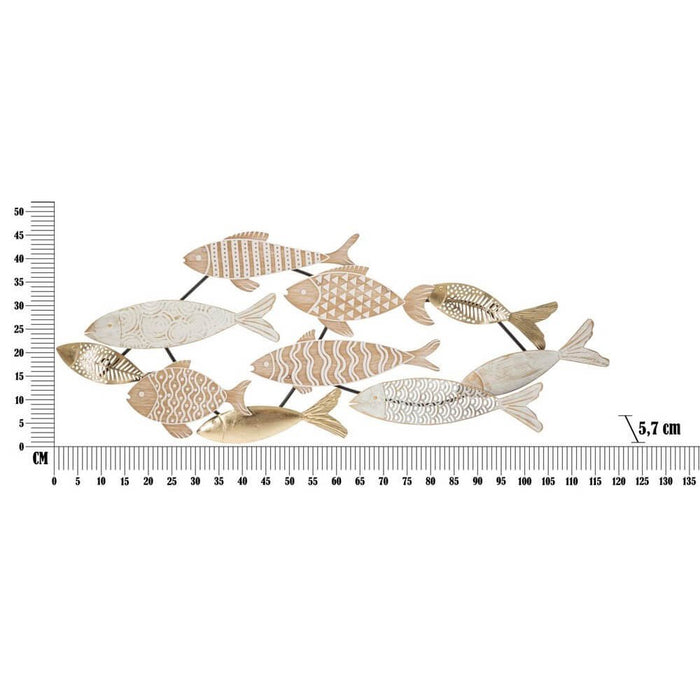 Decorazione Parete Ferro Regata Scura cm 132X3,8X76,8 - FISHY