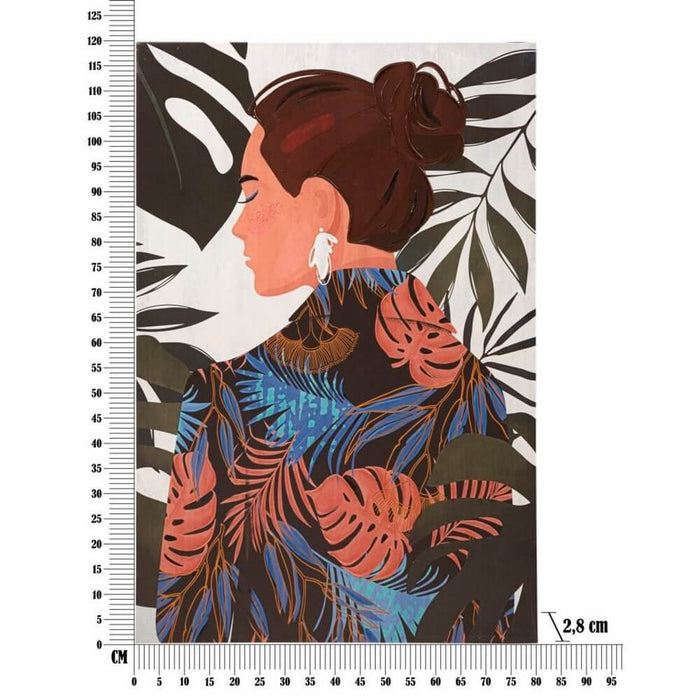 Stampa Dipinta Lucentecm 80X3X120 - LADY JUNGLE