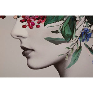 Stampa Dipinta Giunglacm 80X2,8X120 - LADY FLOWER