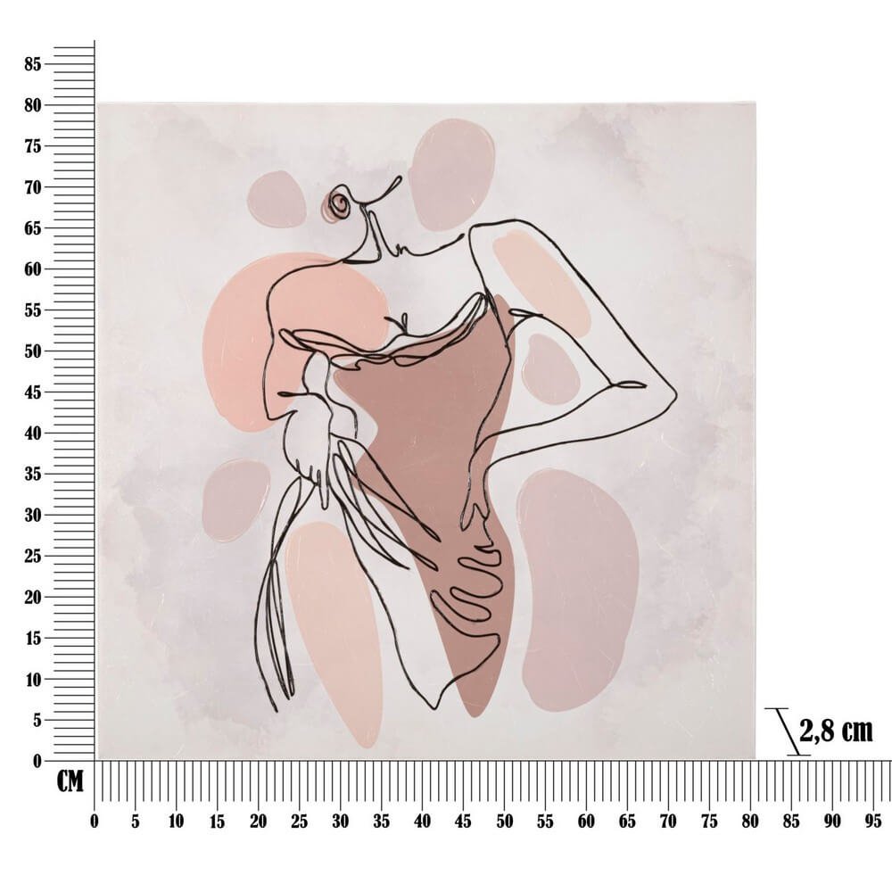 Stampa Dipinta Fiore cm 80X2,8X120 - LADY