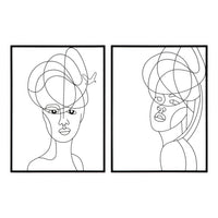 Decorazione Parete Ferro Coppia Semplice cm 70X1X100 - WOMAN SIMPLY