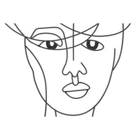 Decorazione Parete Ferro Coppia Semplice cm 70X1X100 - WOMAN SIMPLY