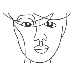 Decorazione Parete Ferro Coppia Semplice cm 70X1X100 - WOMAN SIMPLY