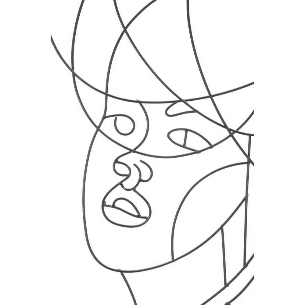 Decorazione Parete Ferro Coppia Semplice cm 70X1X100 - WOMAN SIMPLY