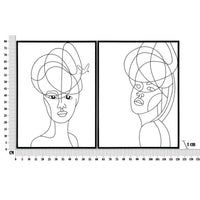 Decorazione Parete Ferro Coppia Semplice cm 70X1X100 - WOMAN SIMPLY