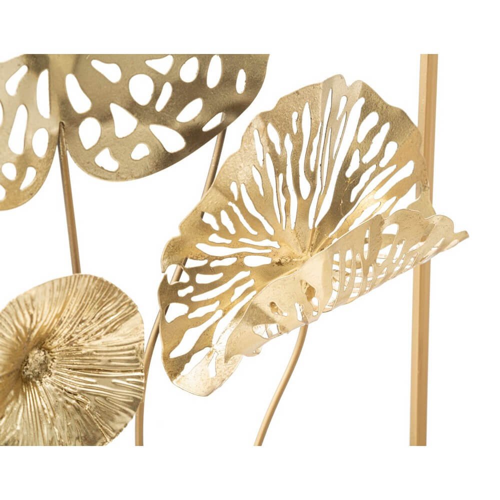 Decorazione Parete Ferro Tribale Semplice cm 60X1X80 - GOLD FLOWERS