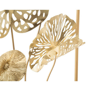 Decorazione Parete Ferro Tribale Semplice cm 60X1X80 - GOLD FLOWERS