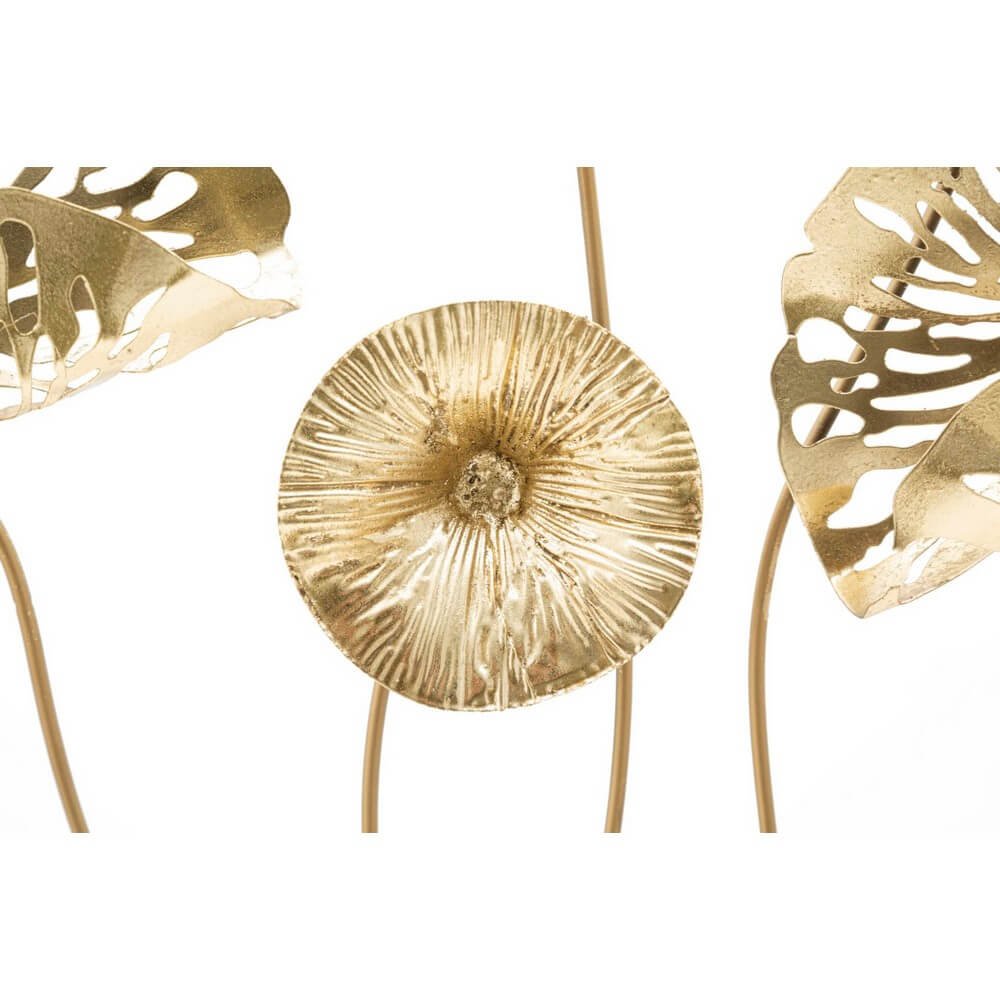 Decorazione Parete Ferro Tribale Semplice cm 60X1X80 - GOLD FLOWERS