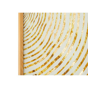 Decorazione Parete Ferro Fiori Oro cm 50X5X50 - WOODY