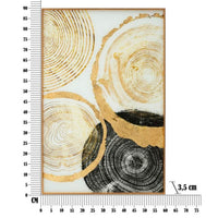 Decorazione Parete Ferro Fiori Oro cm 50X5X50 - WOODY