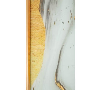 Decorazione Parete Vetro Cornice Legno cm 60X3,5X90 - GHOSTLY