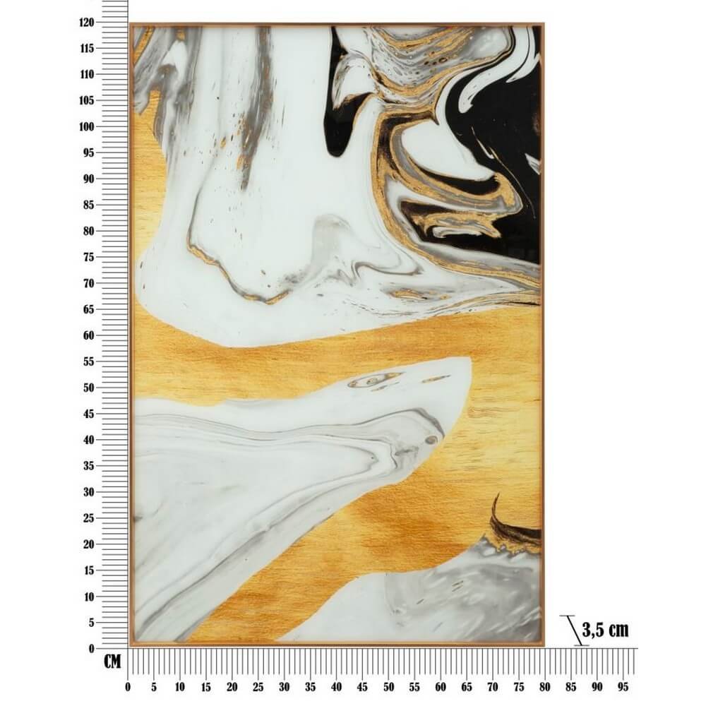 Decorazione Parete Vetro Cornice Legno cm 60X3,5X90 - GHOSTLY