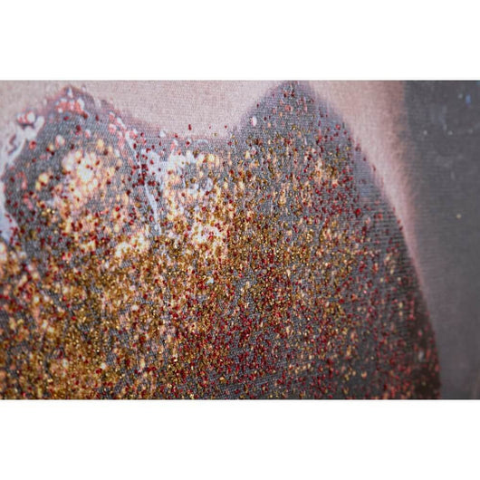 Decorazione Parete Vetro Cornice Specchiata cm 80X3,5X120 - BEAUTIFUL LIPS