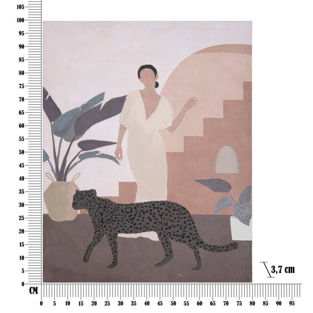 Dipinto su Tela Marrone cm 80X3,7X100 - LADY