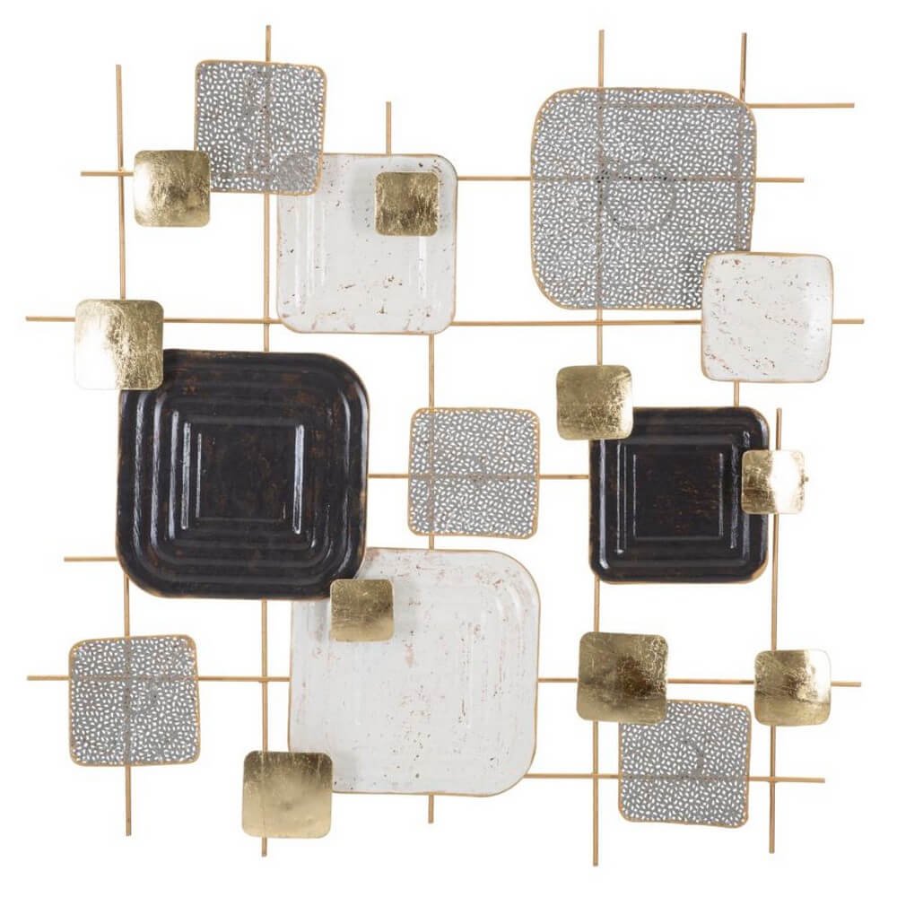 Decorazione Parete Ferro Decorativa cm 90,5X7,5X50 - CUBES