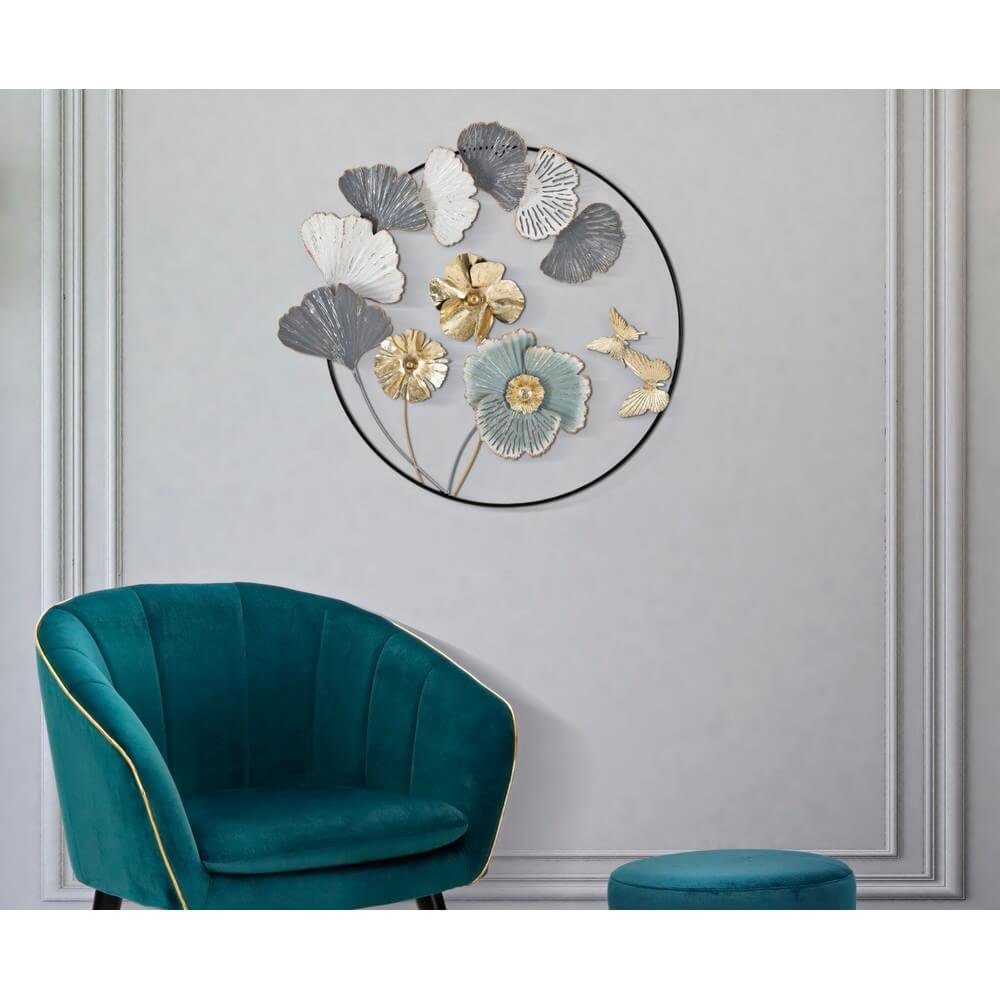 Decorazione Parete Ferro Albero cm 101X6X72 - CAMPUR ROUND