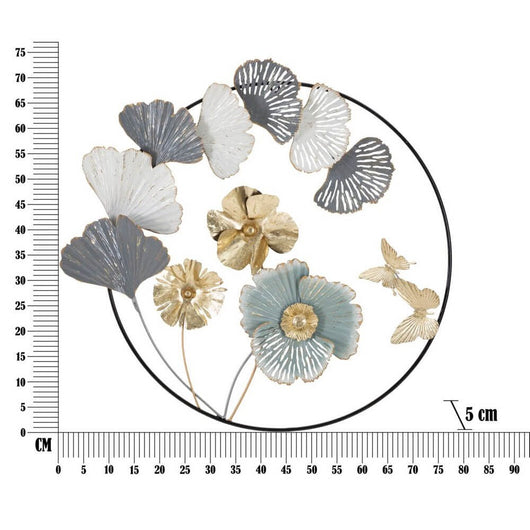 Decorazione Parete Ferro Albero cm 101X6X72 - CAMPUR ROUND