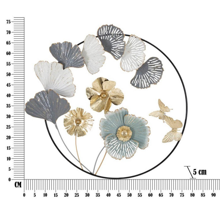 Decorazione Parete Ferro Albero cm 101X6X72 - CAMPUR ROUND