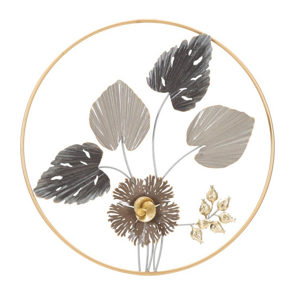 Decorazione Parete Ferro Fiore Semplice cm 45,5X3,5 - ROD